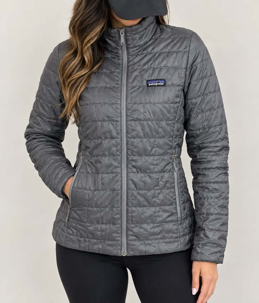 Patagonia Nano Puff Jacket Size S Grey Quilted Puffer Coat